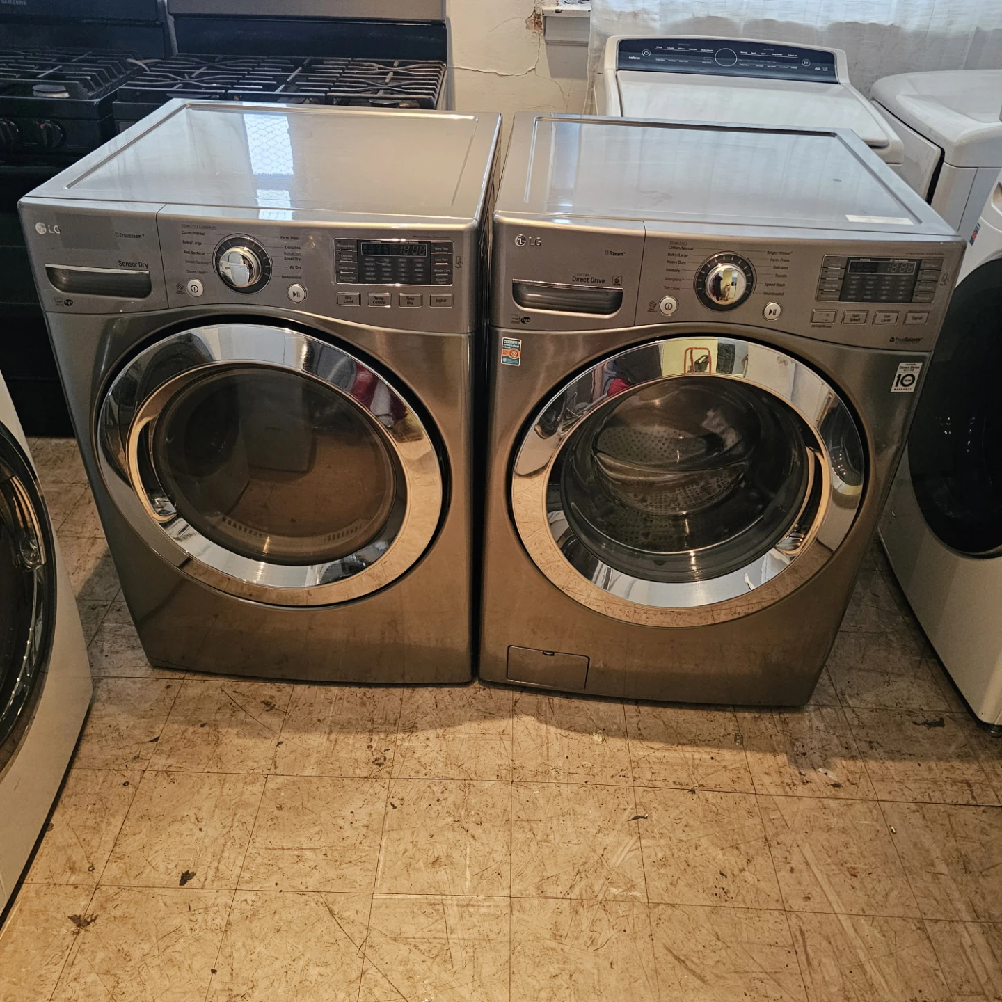 LG Front Load Washer and Dryer Set - Silver - photo 2