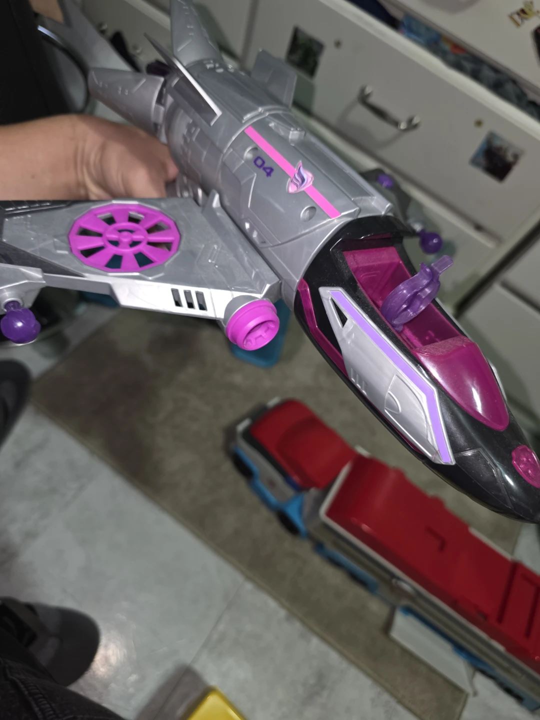 Silver and Purple Toy Spaceship - photo 3