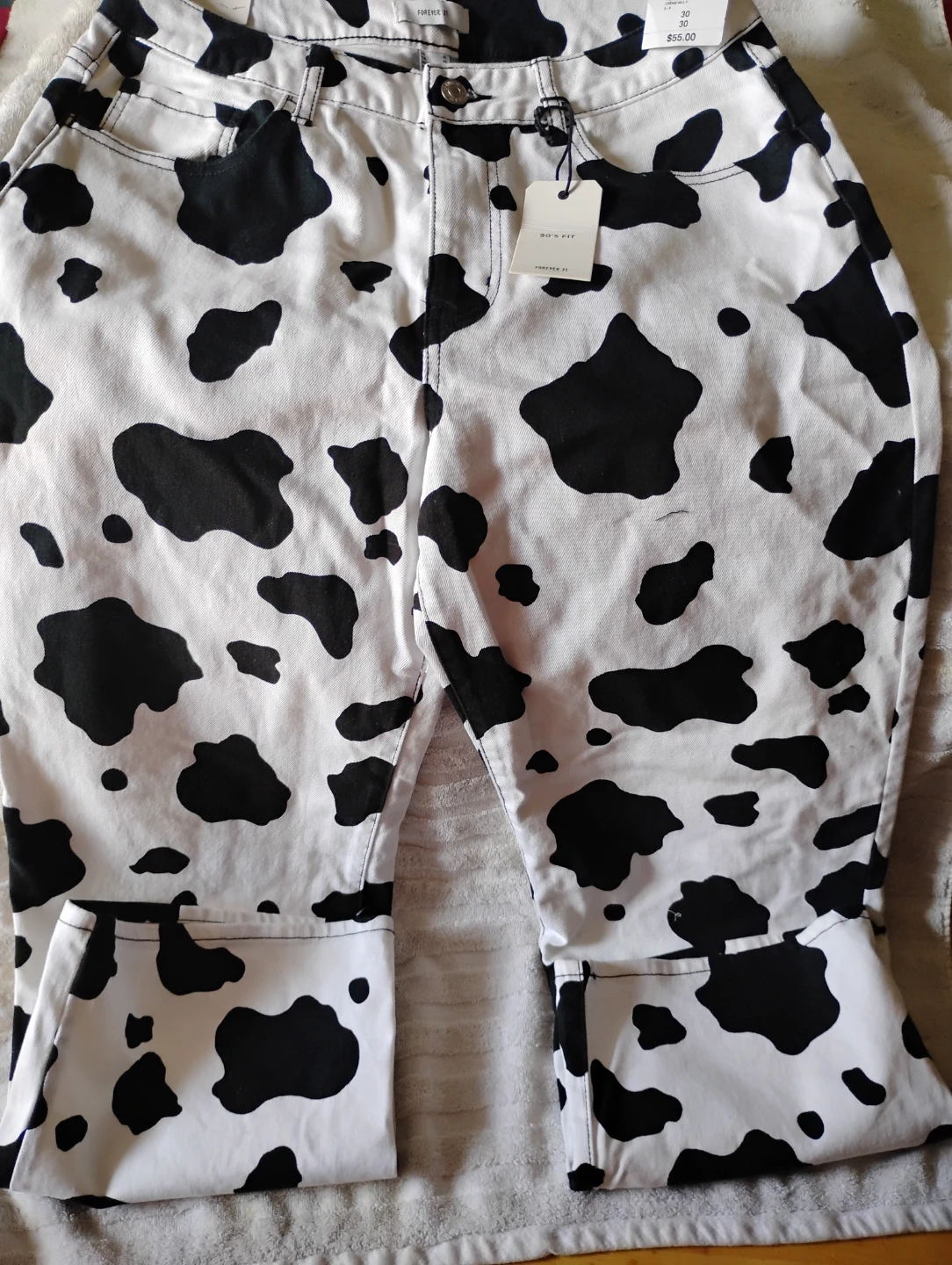 Forever 21 Print Denim Pants Size 30 - photo 2