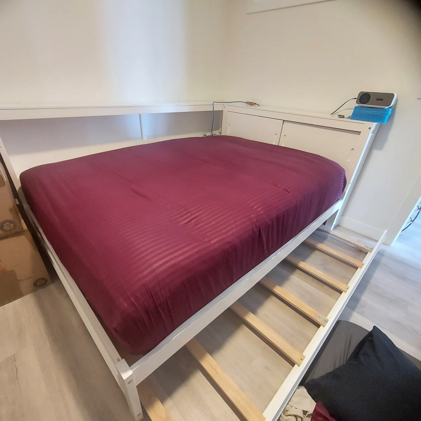 Double Storage Bed with Trundle and new double size mattress - photo 3
