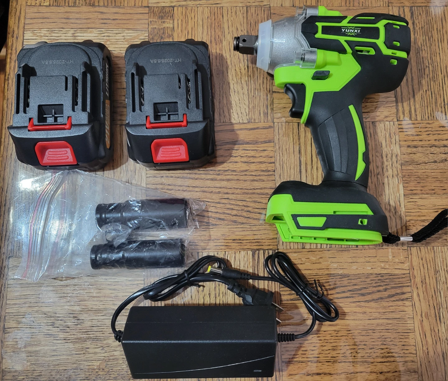 NEW Yunxi Electric Wrench Kit with 2 Batteries