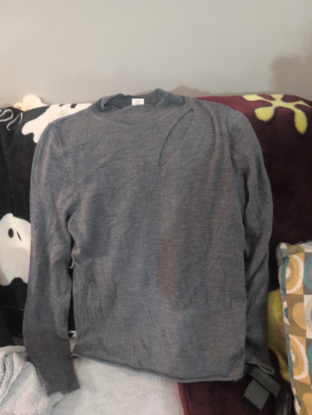 Grey Long-Sleeve Sweater