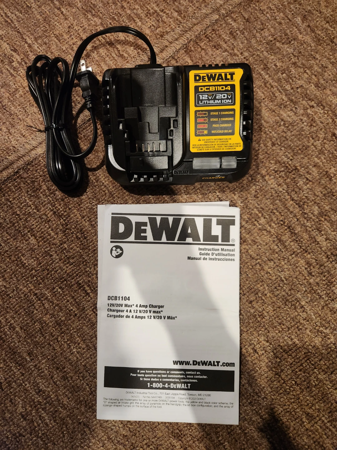 DEWALT DCB1104 12V/20V Max 4 Amp Battery Charger