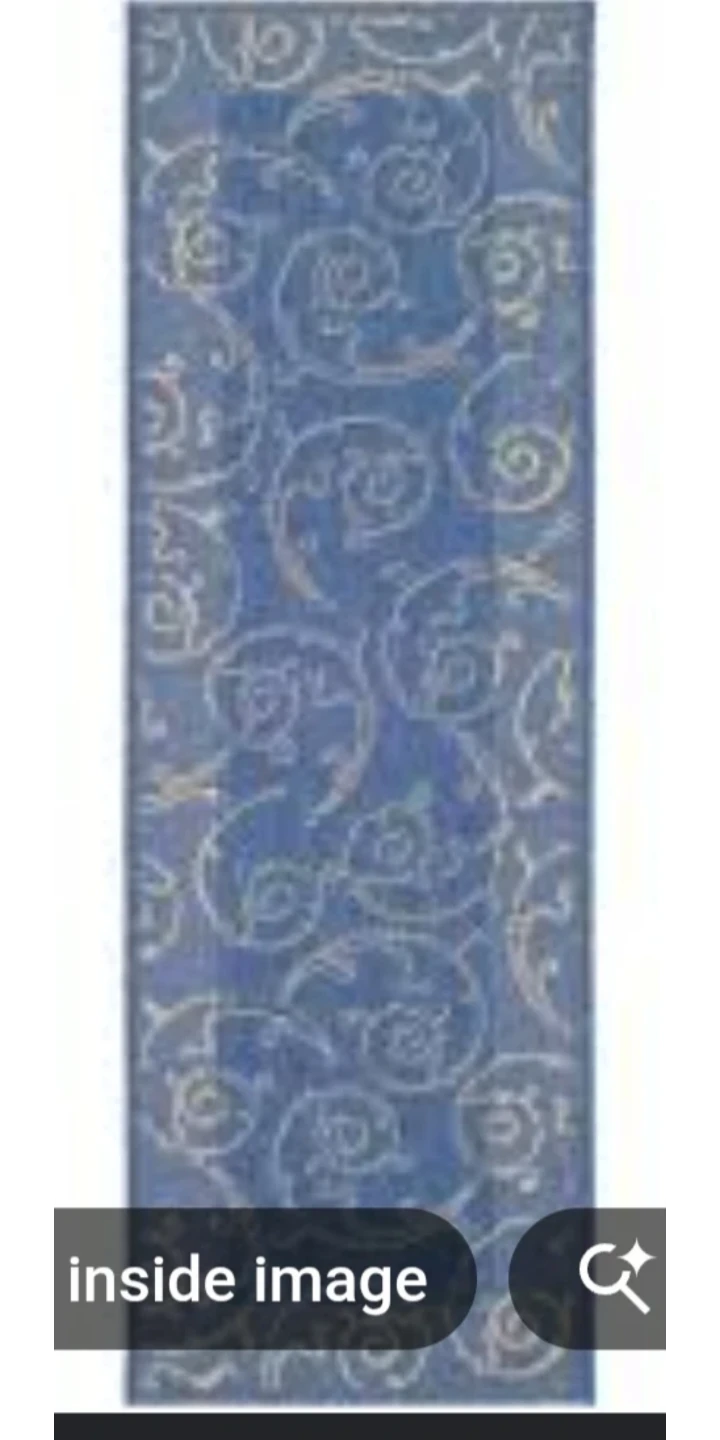 SAFAVIEH Courtyard Blue/Natural runner rug
