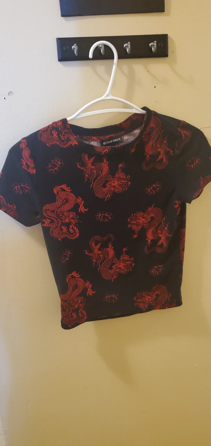 Sweetwear Society Dragon and Tarot Card Crop Tops,  blacbodysuit