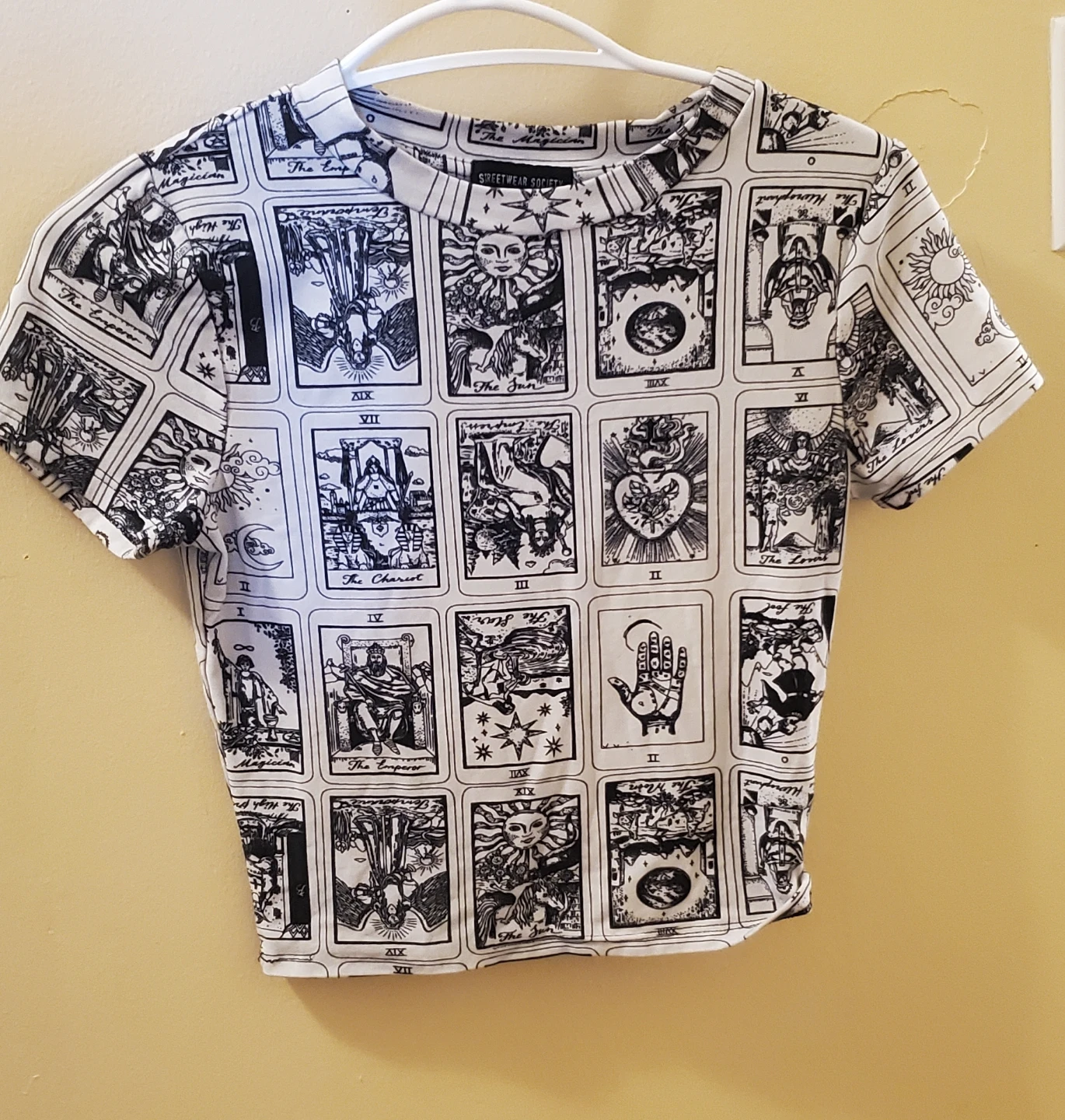 Sweetwear Society Dragon and Tarot Card Crop Tops,  blacbodysuit - photo 2
