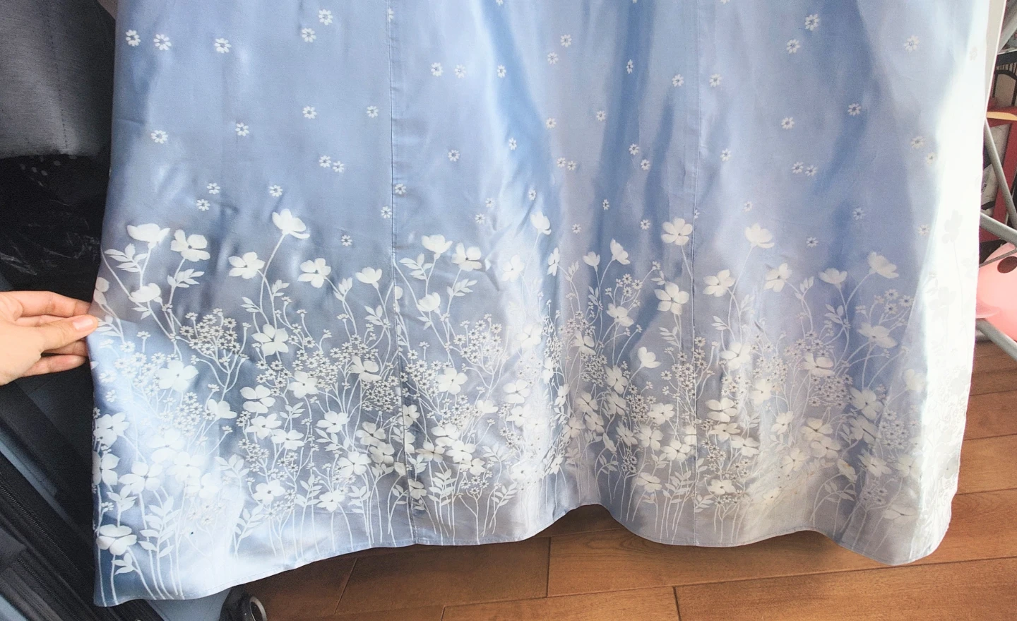 Light Blue Halter Maxi Prom Dress - photo 5