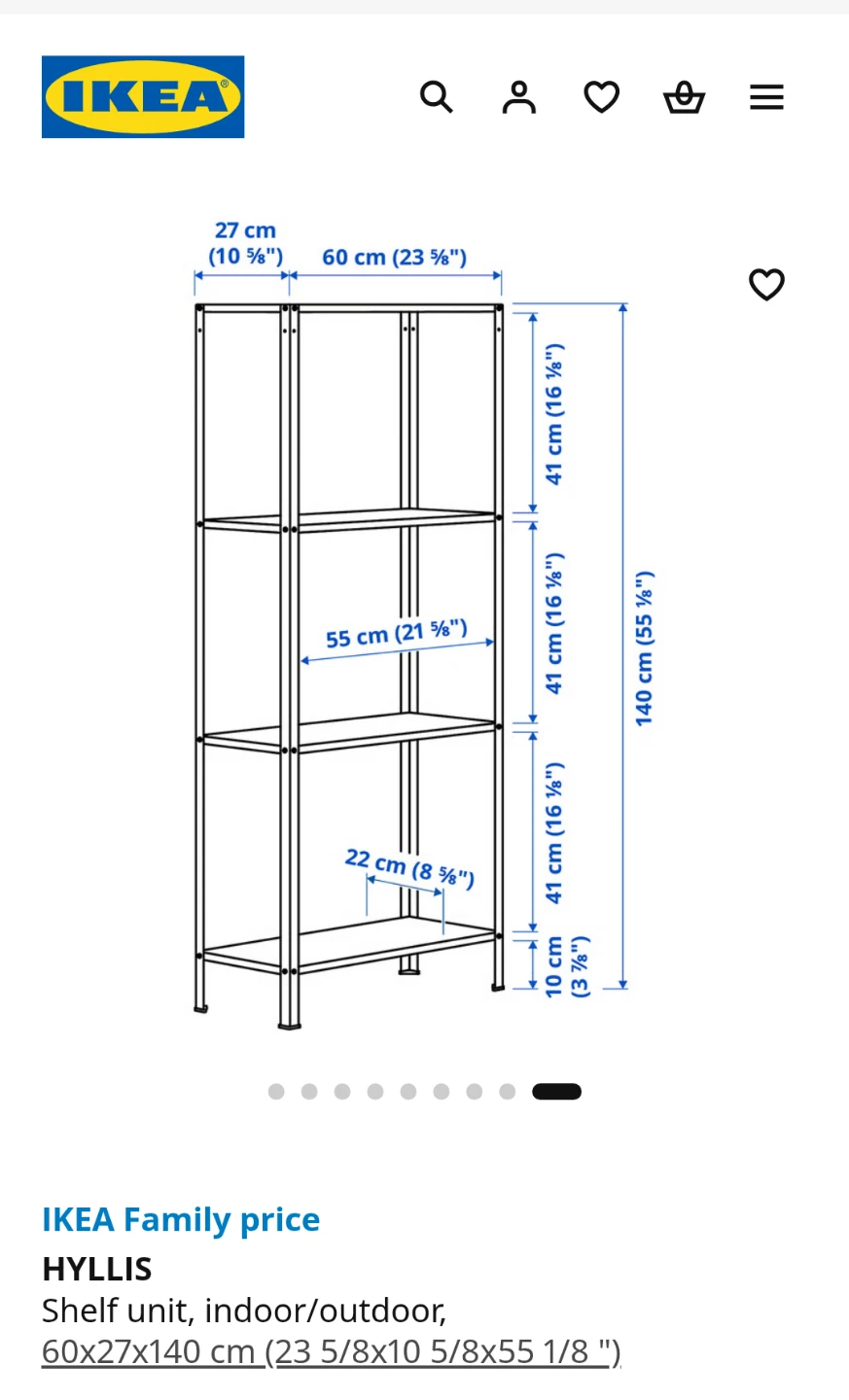 IKEA HYLLIS Shelf Unit - 60x27x140 cm - photo 2