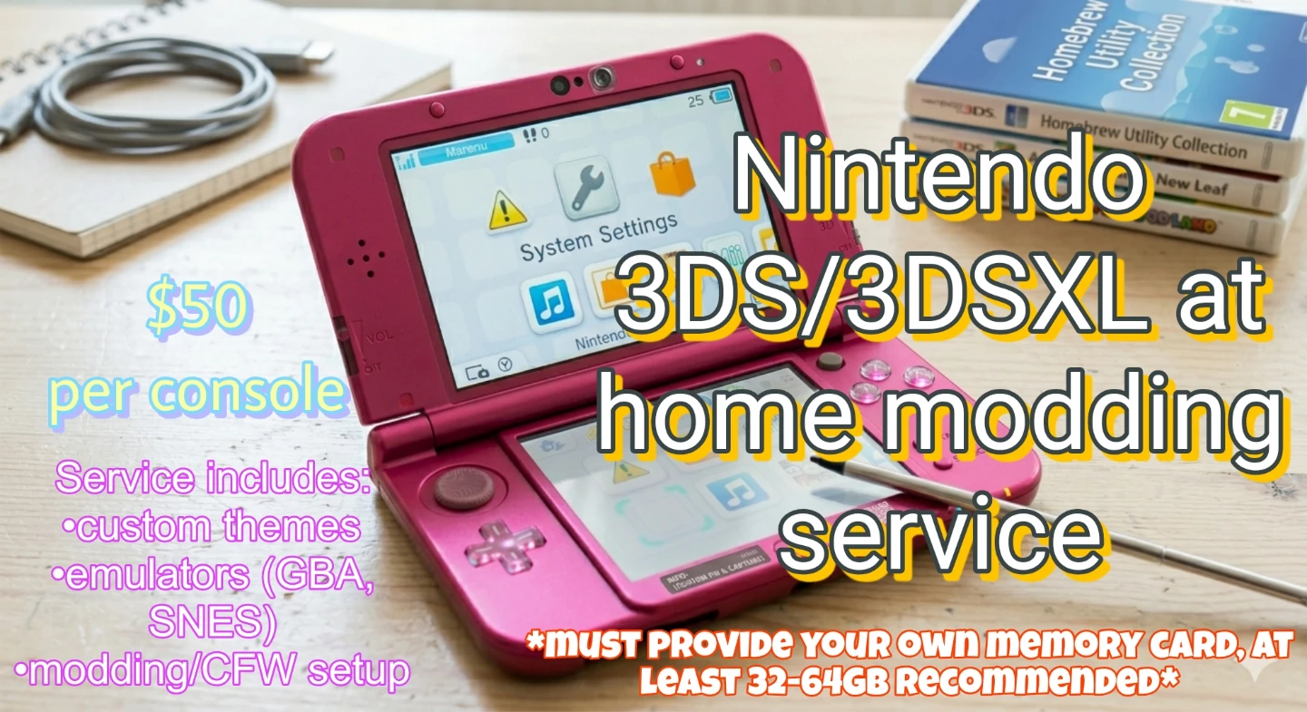 Nintendo 3DS/3DSXL Home Modding Service