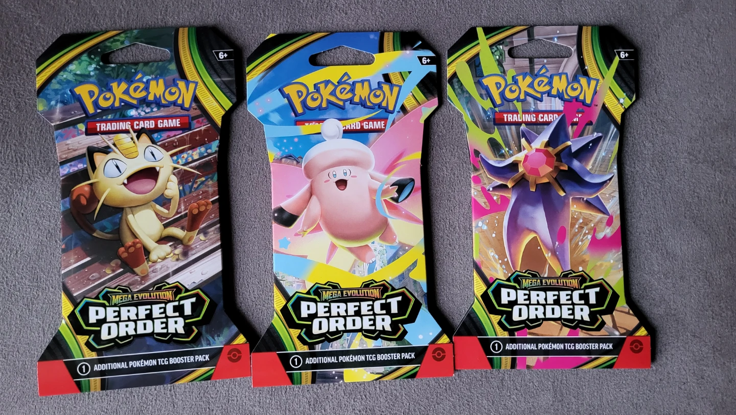 Pokemon TCG Mega Evolution Perfect Order Booster Packs (3)