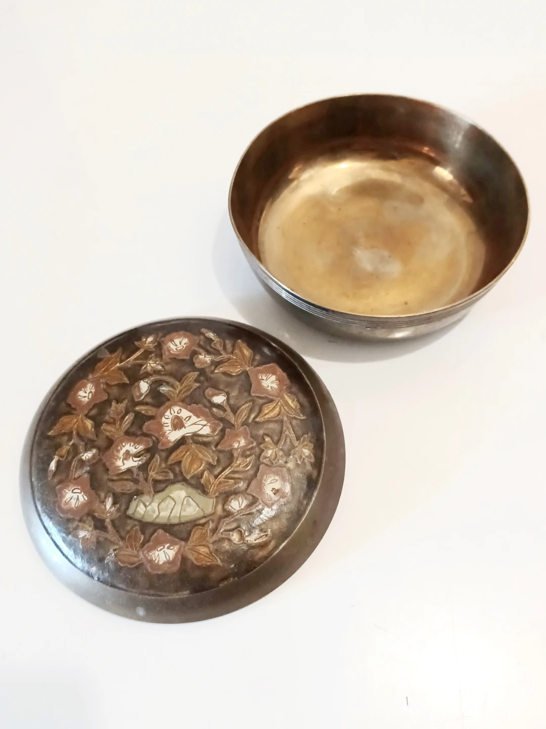 Vintage Enameled Brass Trinket Dish - photo 2