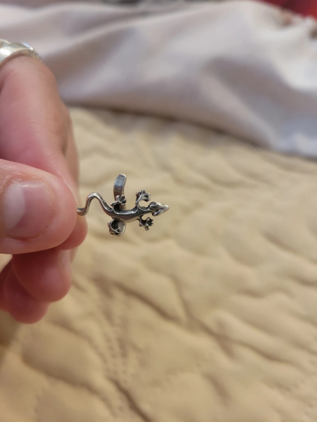 Silver Gecko Ear charm-9.25