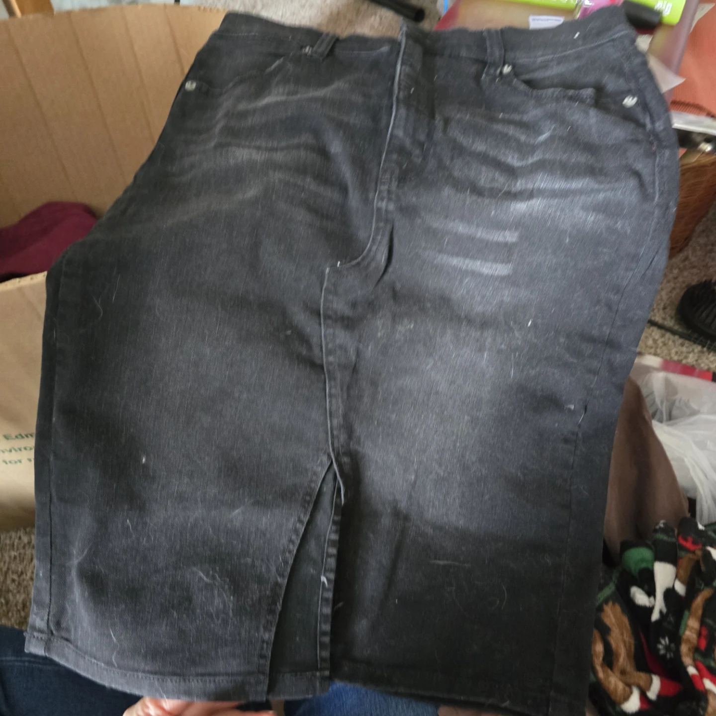 Banana Republic Black Denim Pencil Skirt Size 4