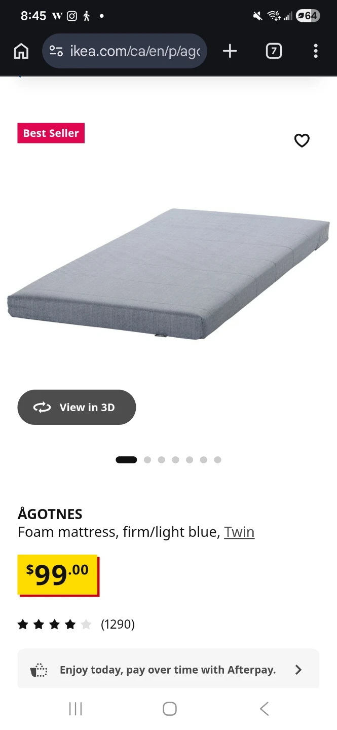 IKEA ÅGOTNES Twin Foam Mattress 2 For 80 - photo 2