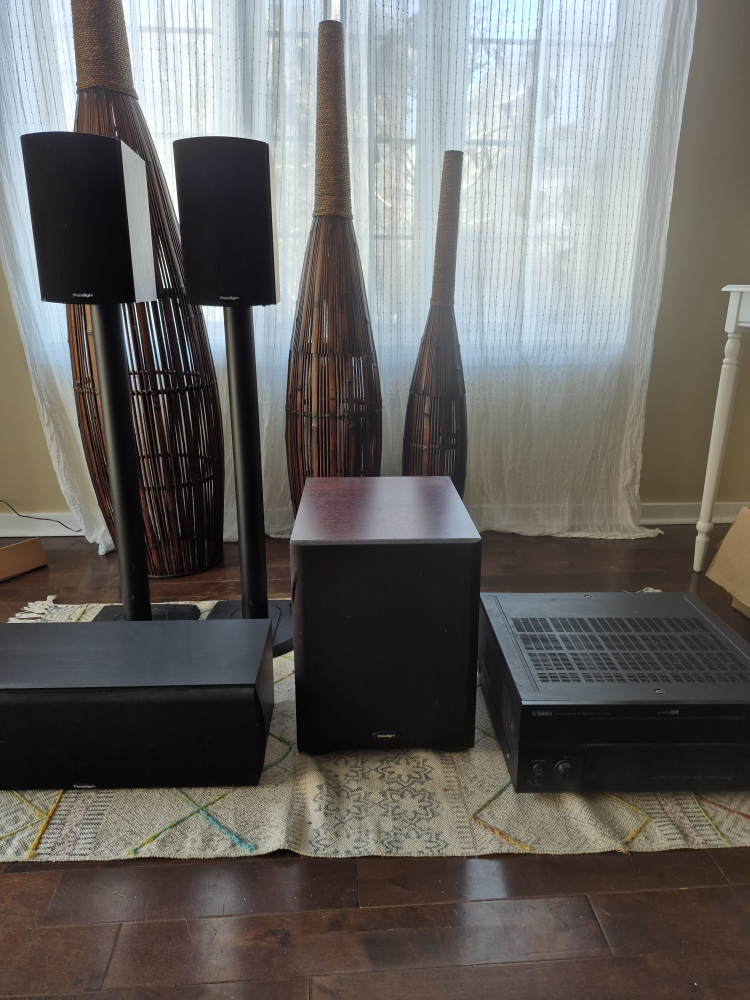 Paradigm Speaker System and Yamaha Receiver