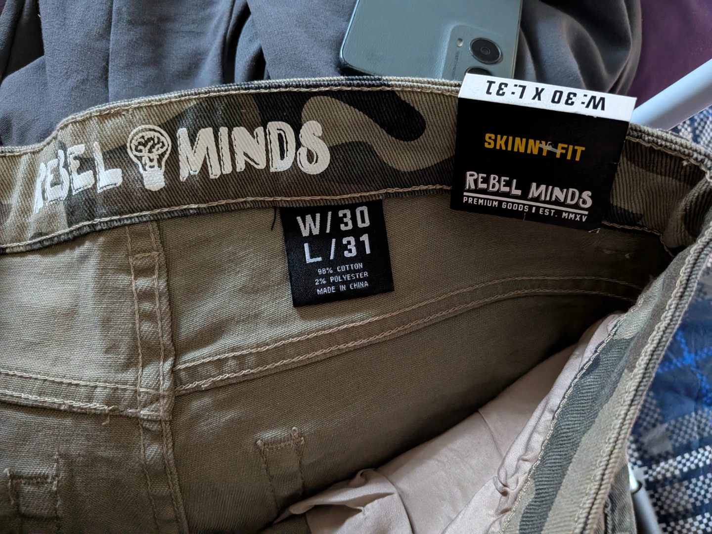 Rebel Minds Camouflage Skinny Fit Jeans W30 L31 - photo 3