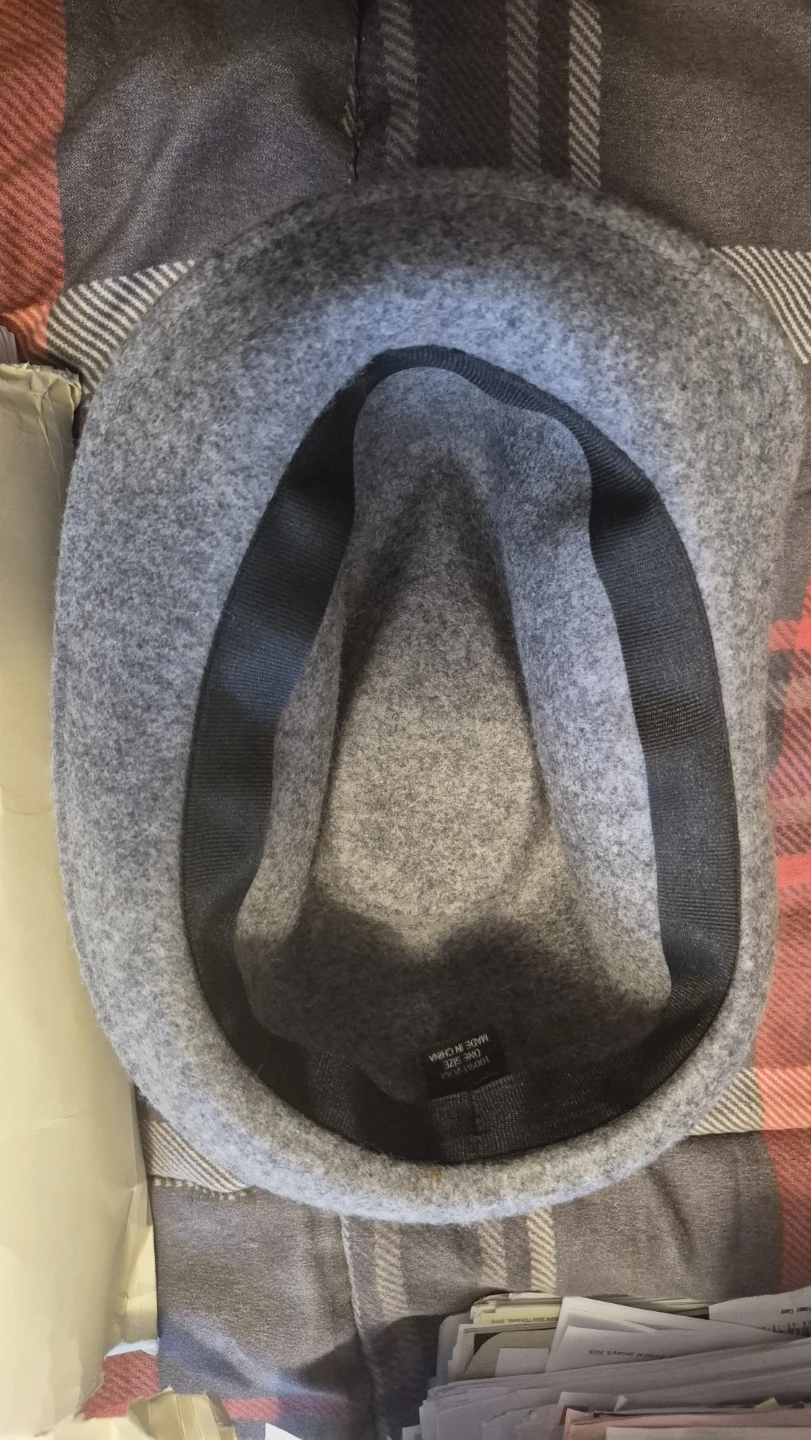 Kids Grey Wool Fedora Hat - One Size - photo 2