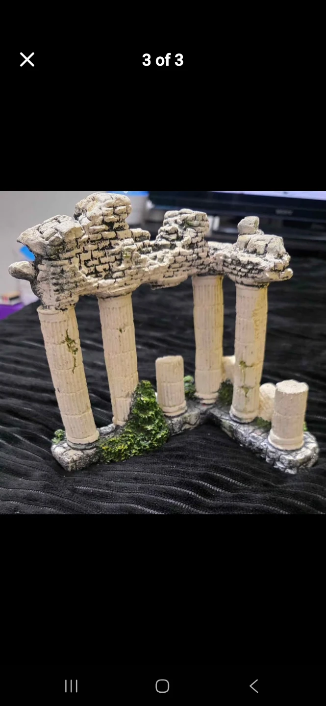 Aquarium Decoration - Roman Ruins and Ship Wheel Set - photo 2