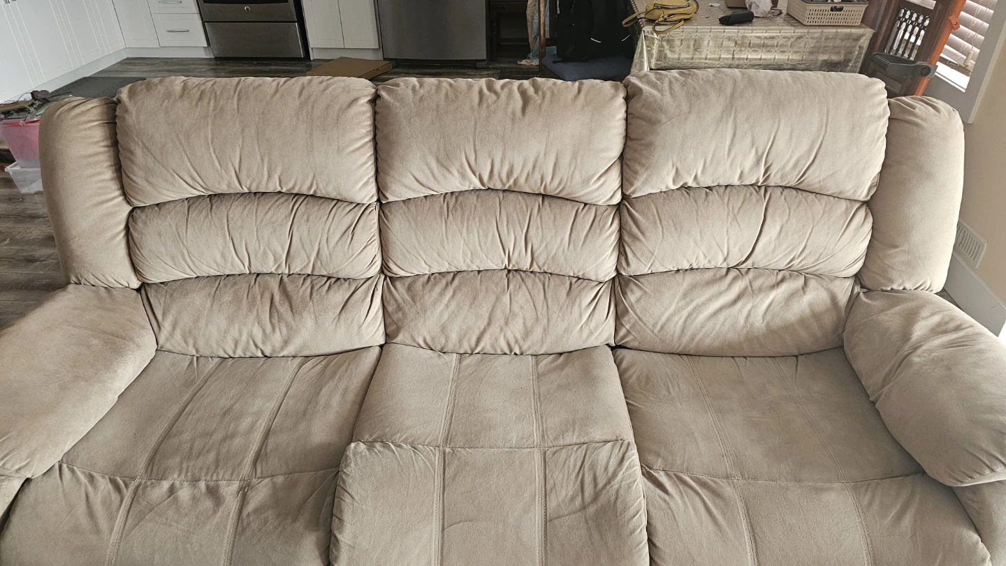 Tan 3-Seat Reclining Sofa - photo 2