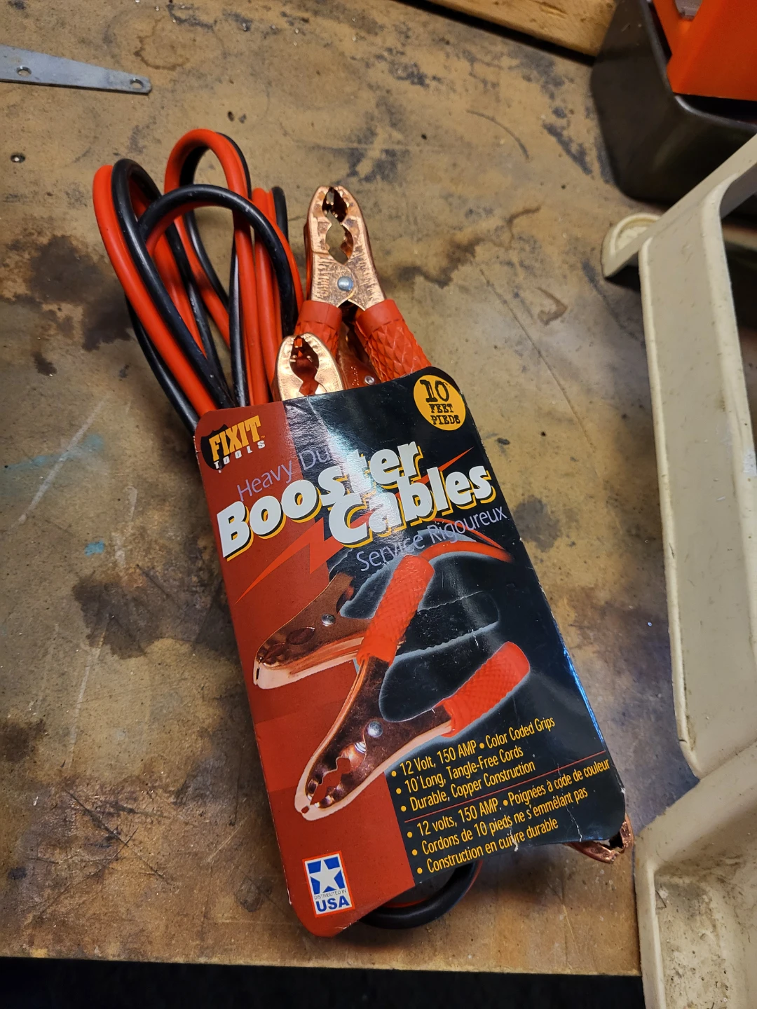 Heavy Duty Booster Cables - 10 ft,