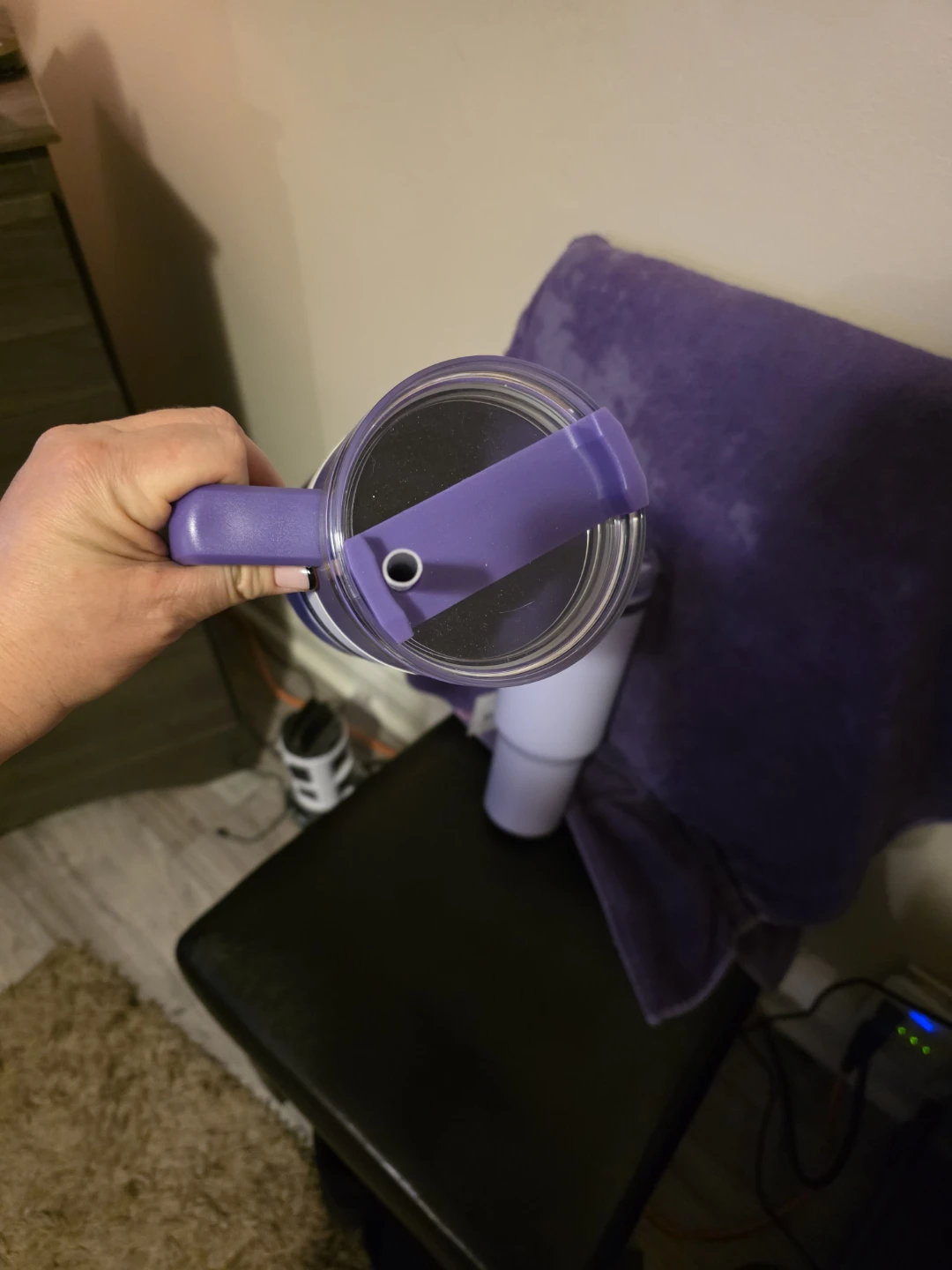 Home Styles Purple Travel Tumbler with Handle and Straw 40 oz - photo 3