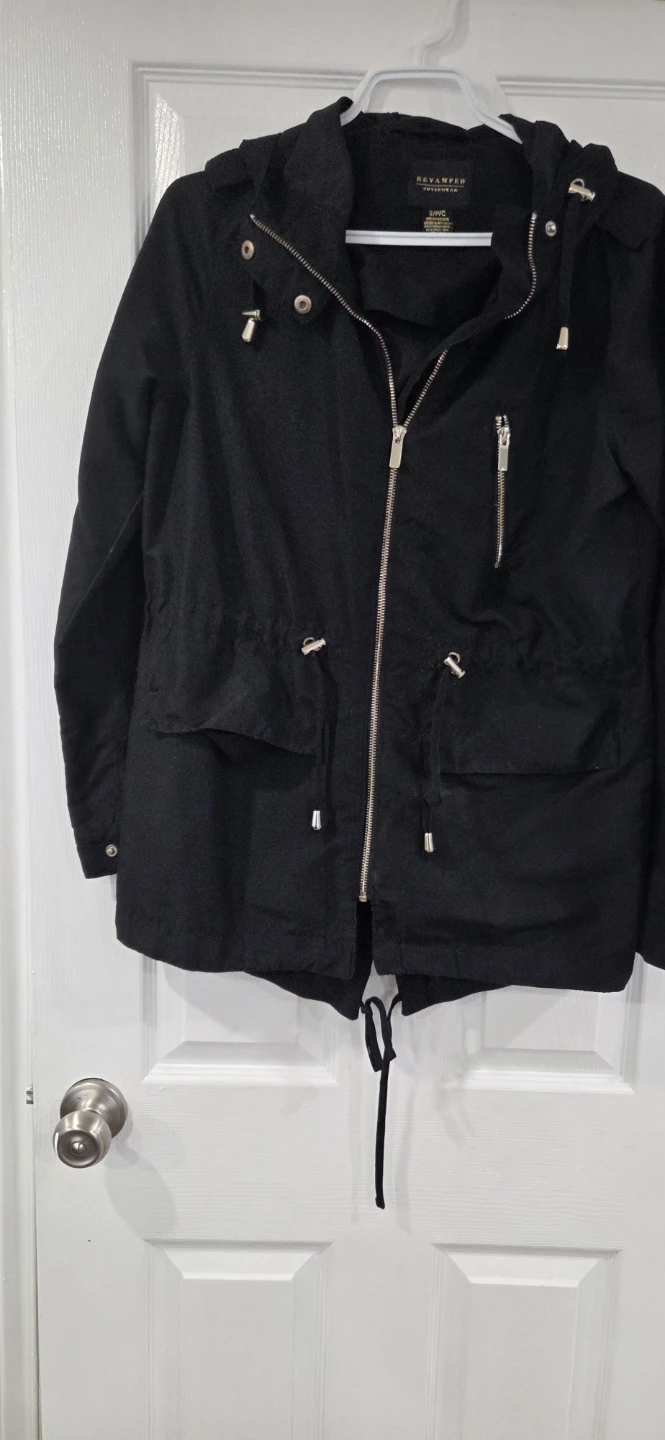 Black Anorak  Spring Jacket with Hood - photo 2