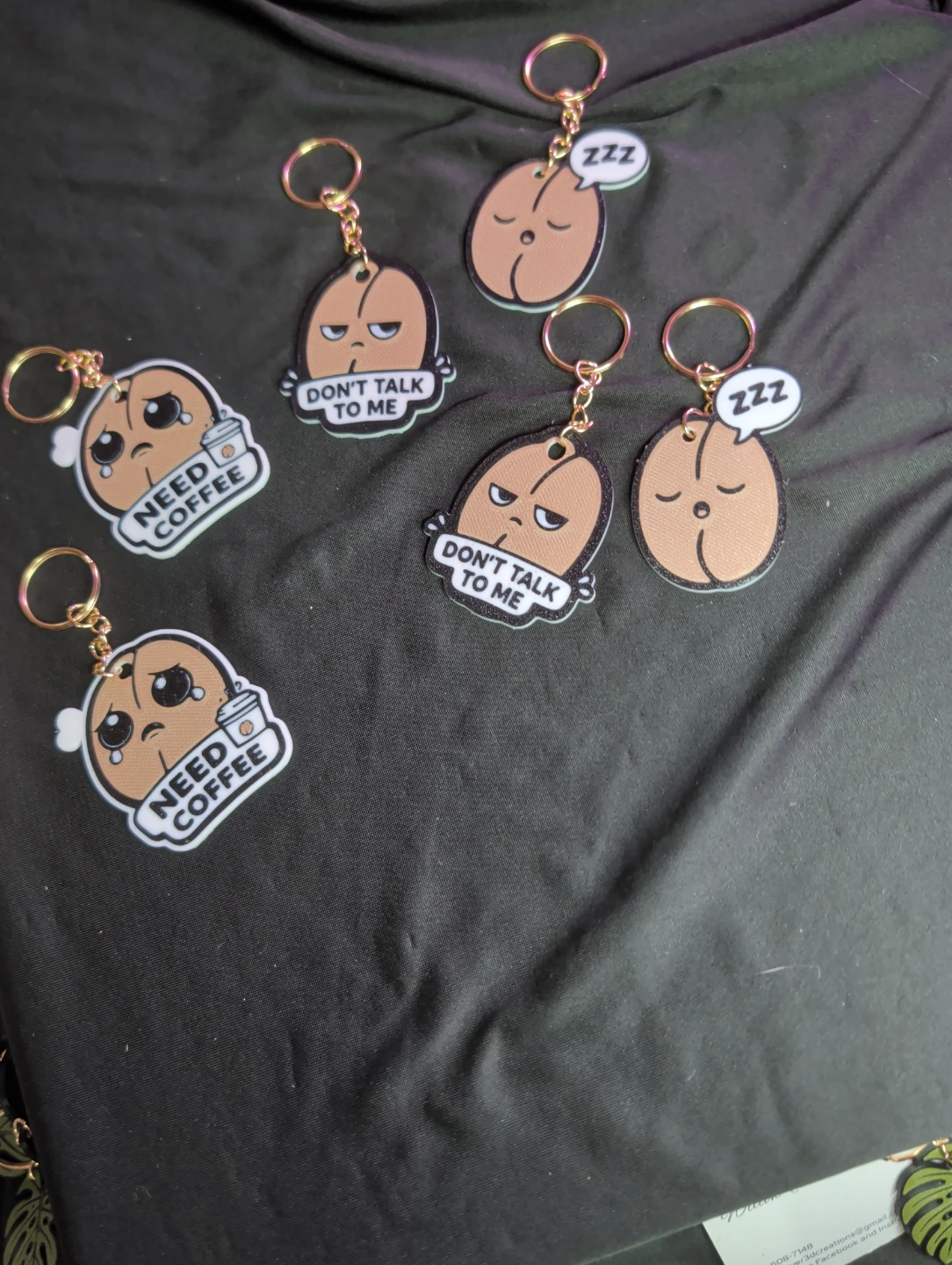 Funny Coffee Bean Keychains (1 perperson)