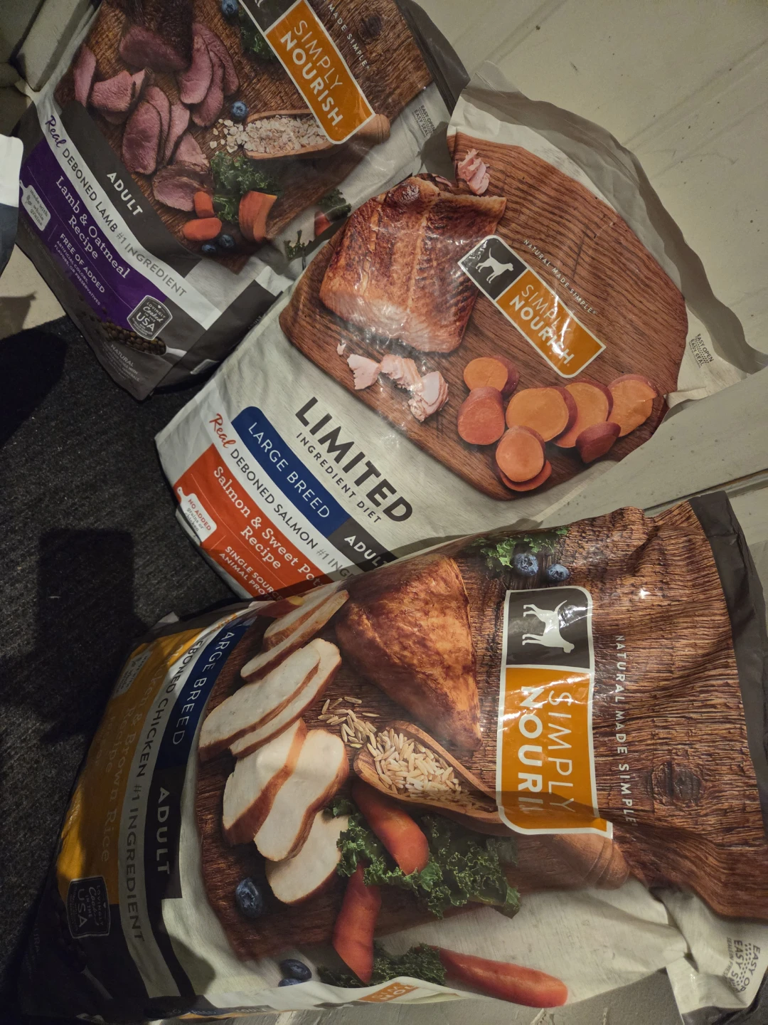 Simply Nourish Adult Dog Food  (Lamb, Salmon, Chicken)