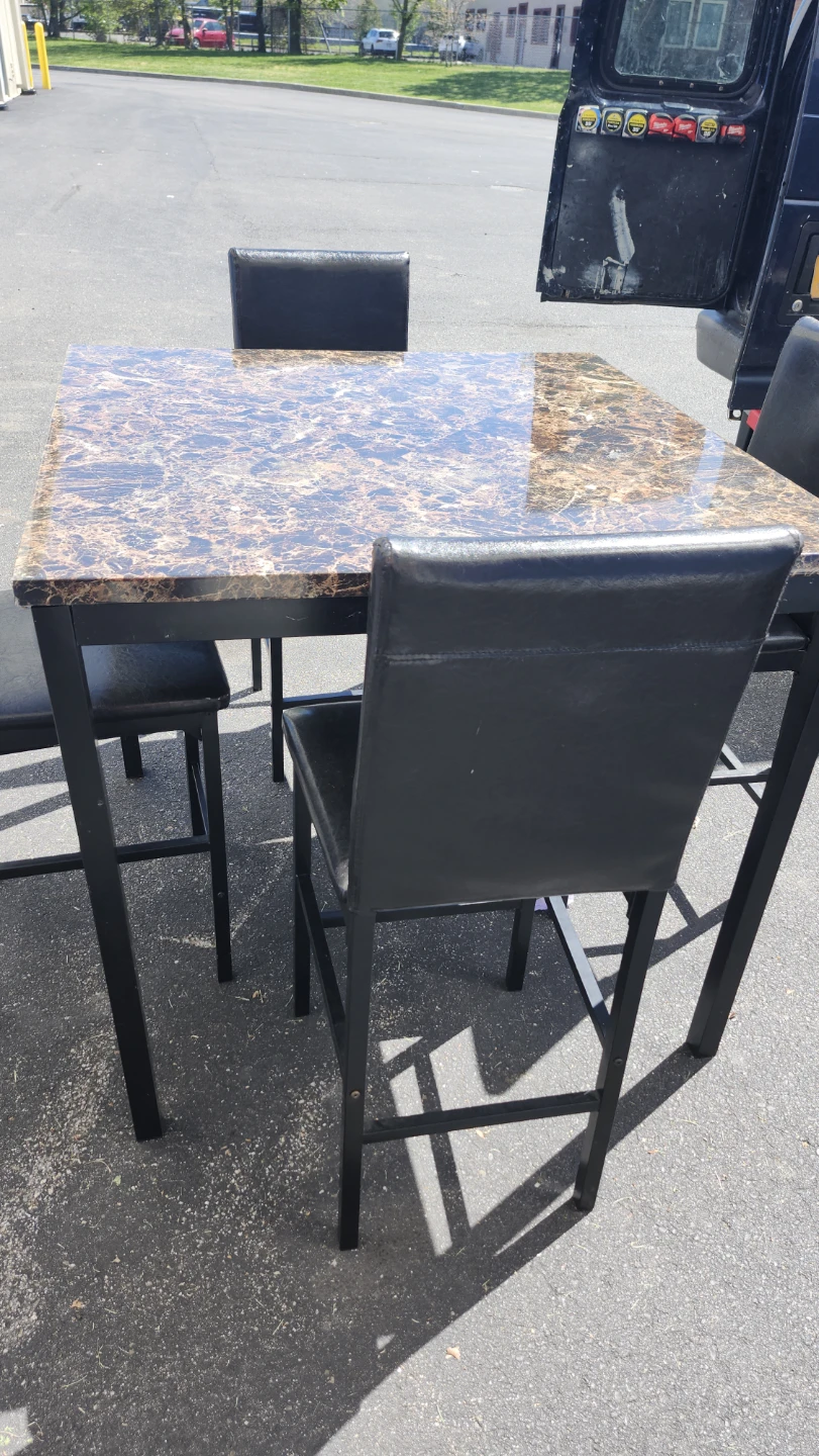 Counter Height Dining Table Set with 4 Chairs - photo 3