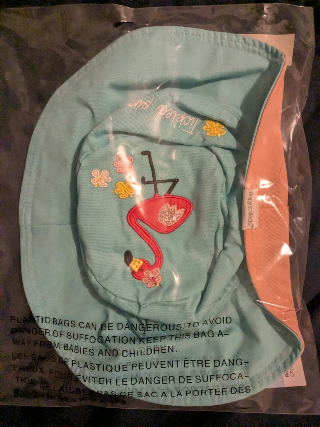 NEW Flapjacks Reversible Sun Hat - Size L (Flamingo/Pineapple)