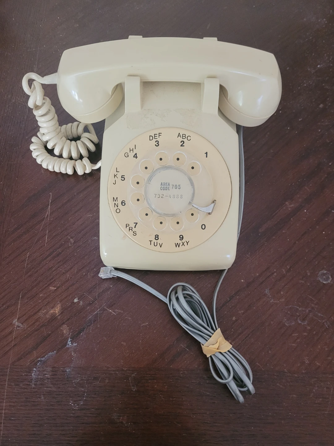 Rotary Dial Rotary Phone - Cream Colour