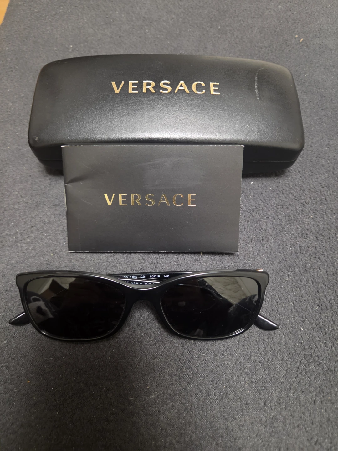 Versace Black Sunglasses with Case
