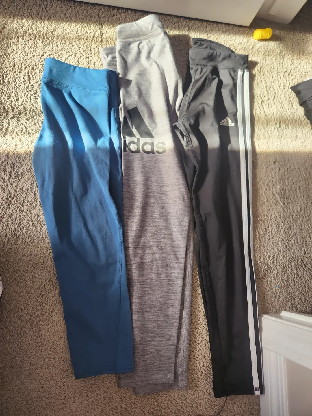 Bundle of 3 Athletic Leggings - Adidas,..size 10/12