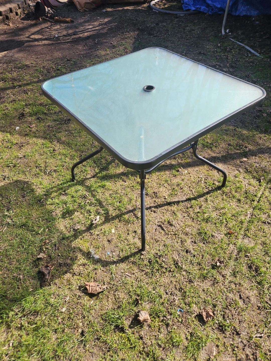 Glass Top Patio Table