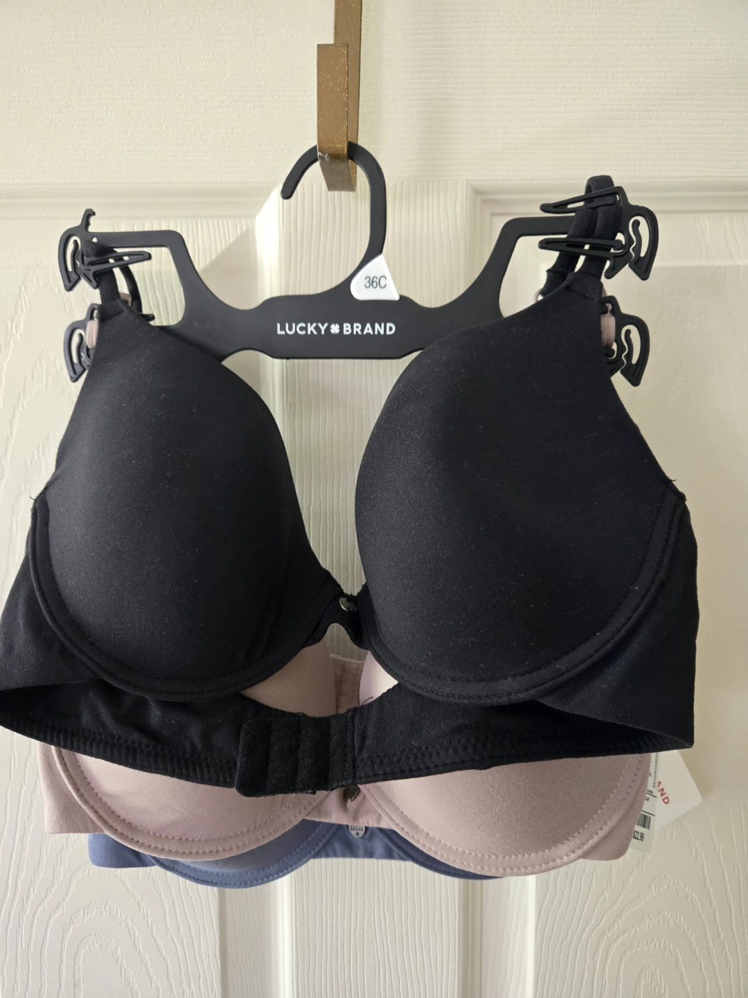 🥕  Lucky Brand Women's 36C Bras - Black, Nude, Blue