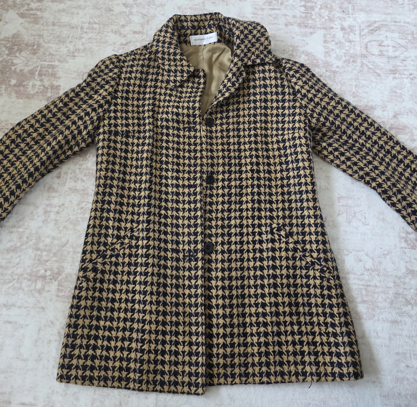 Bernard Zins Houndstooth Blazer Jacket