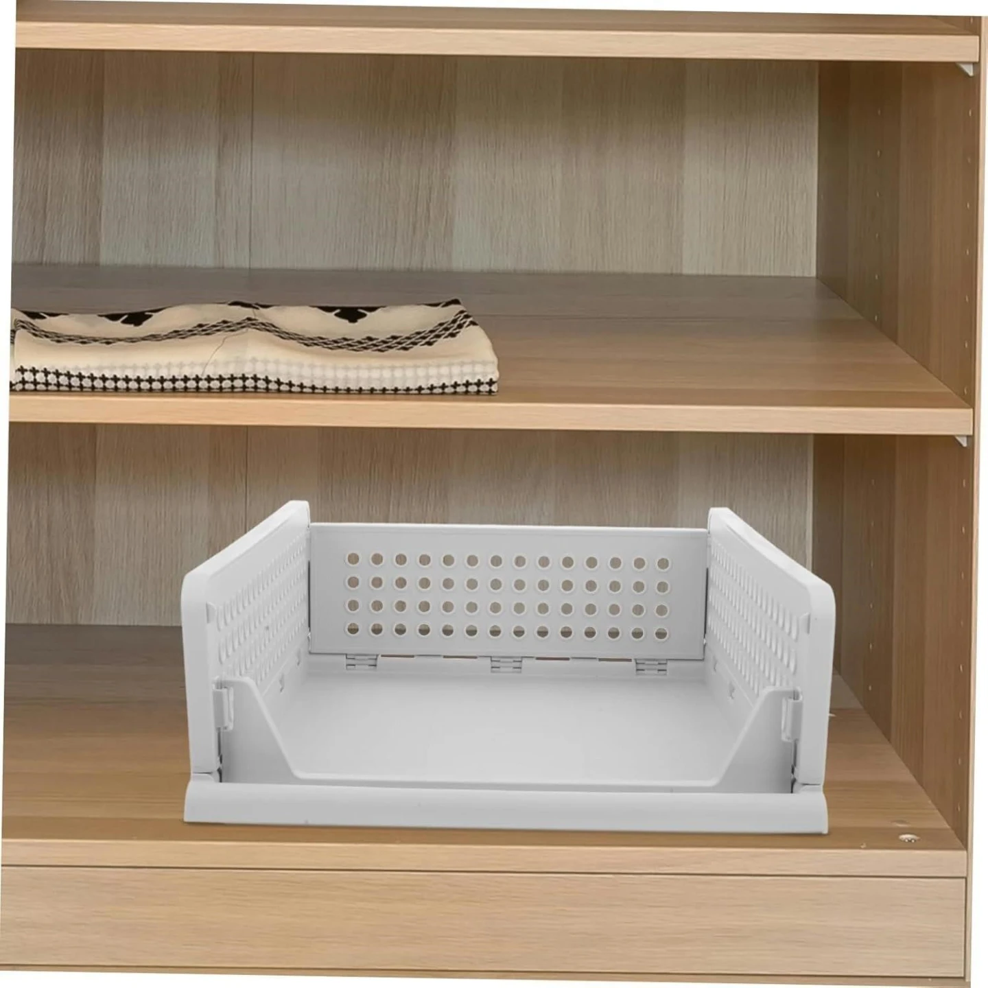 4 PCs Stackable Storage Bin Organizer - White - photo 4