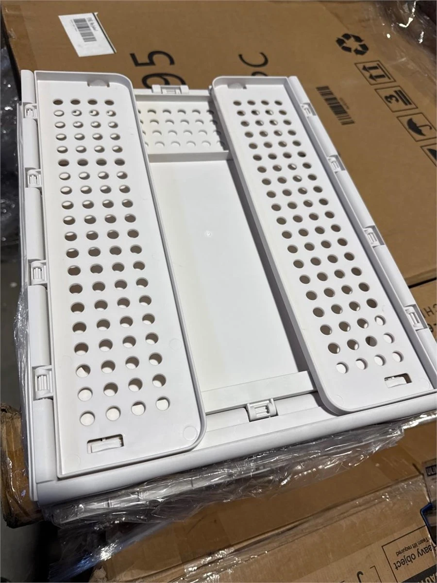 4 PCs Stackable Storage Bin Organizer - White - photo 5