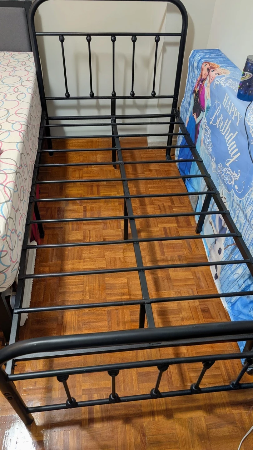 Black Metal single Bed Frame
