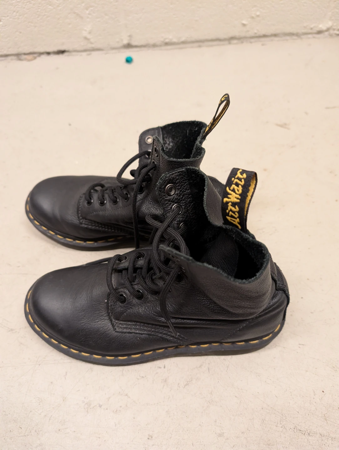 Dr. Martens Pascal Black Leather Boots Size 7 UK