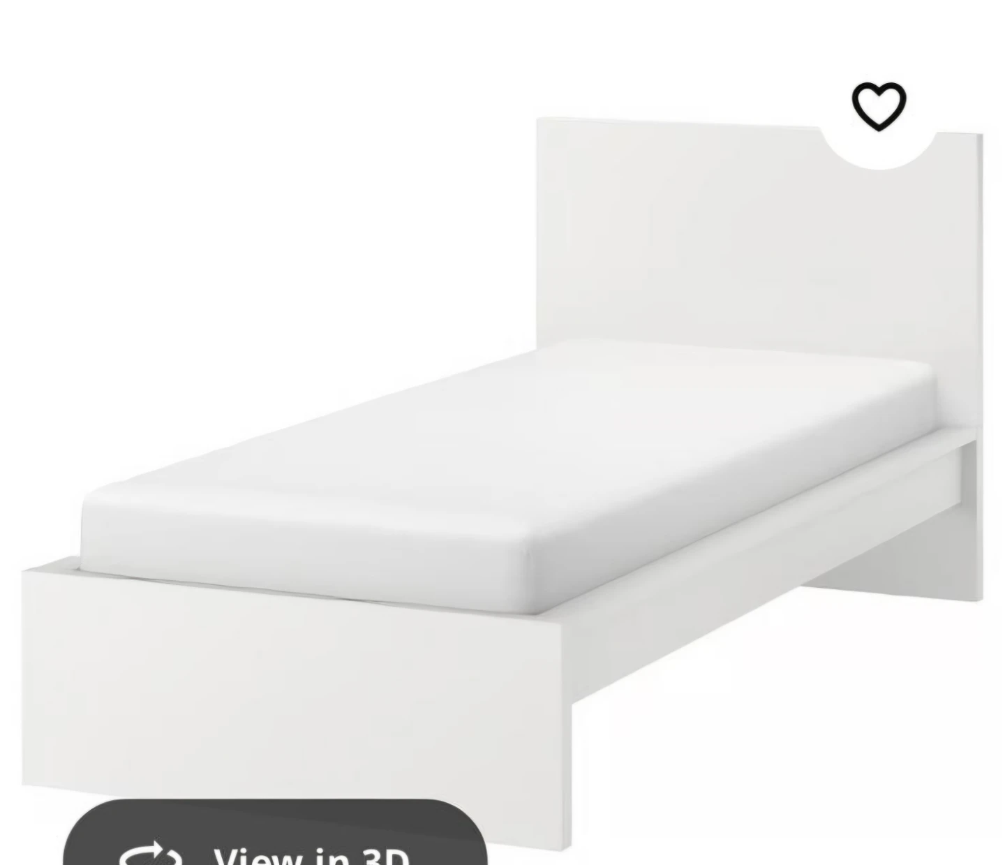 IKEA White Single Bed Frame