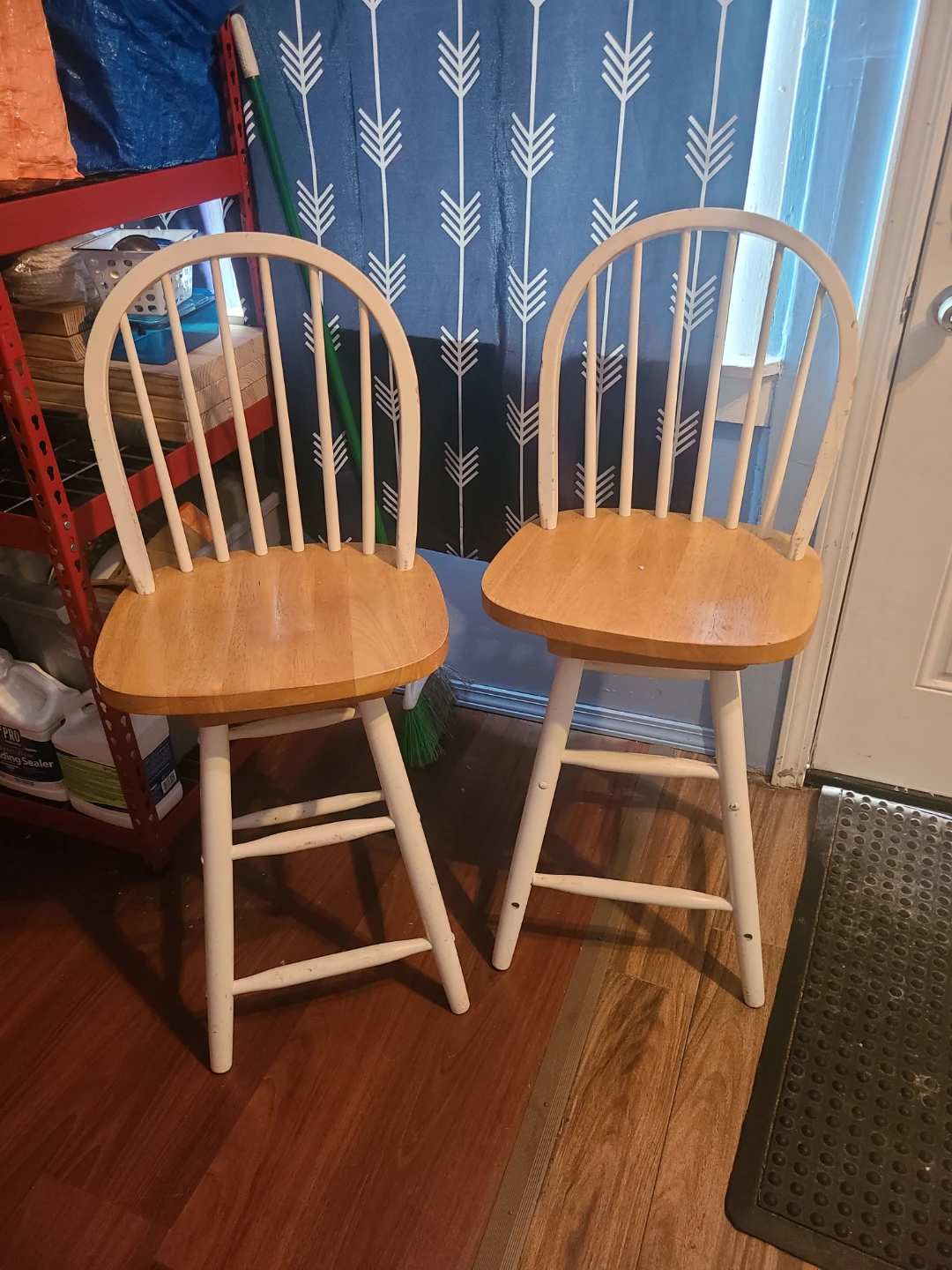 Set of 2 Wooden Bar Stools - photo 2