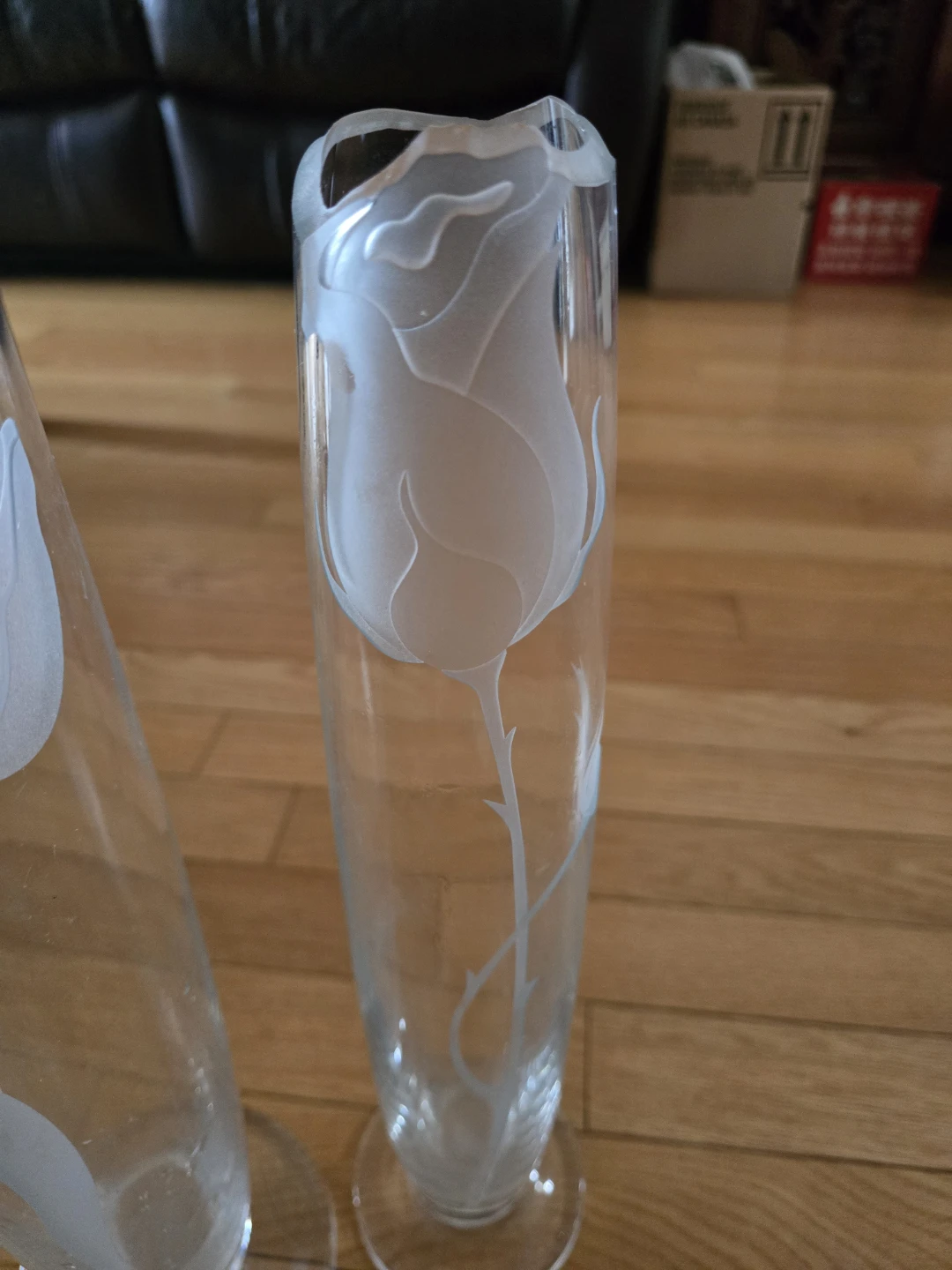 Exquisite Handmade Mouth Blown Glass Vases (Set of 2) - photo 3