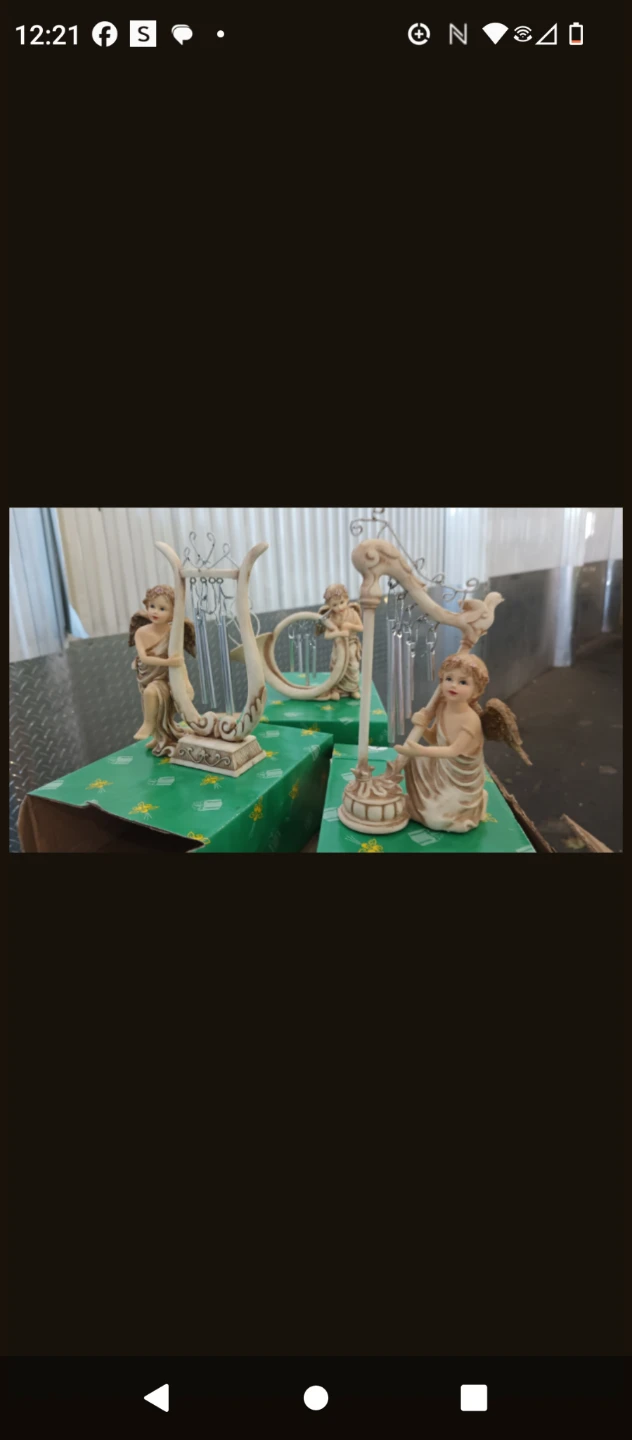Angel Cherub Wind Chime Decor Set