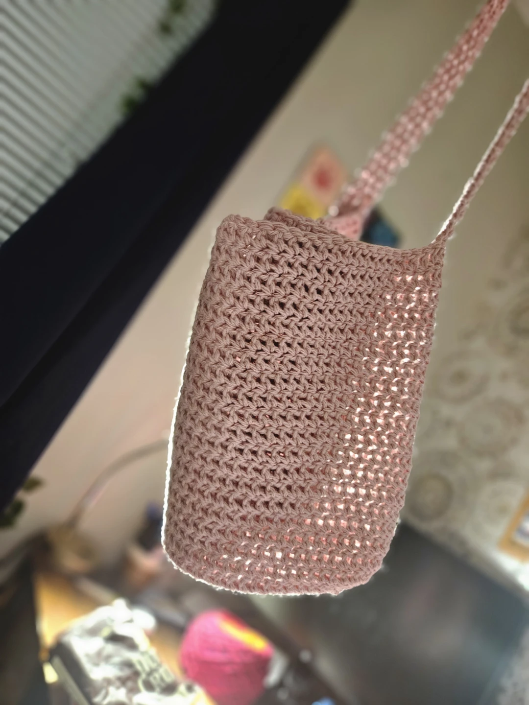 Handmade Pink Crochet Tote Bag - photo 3
