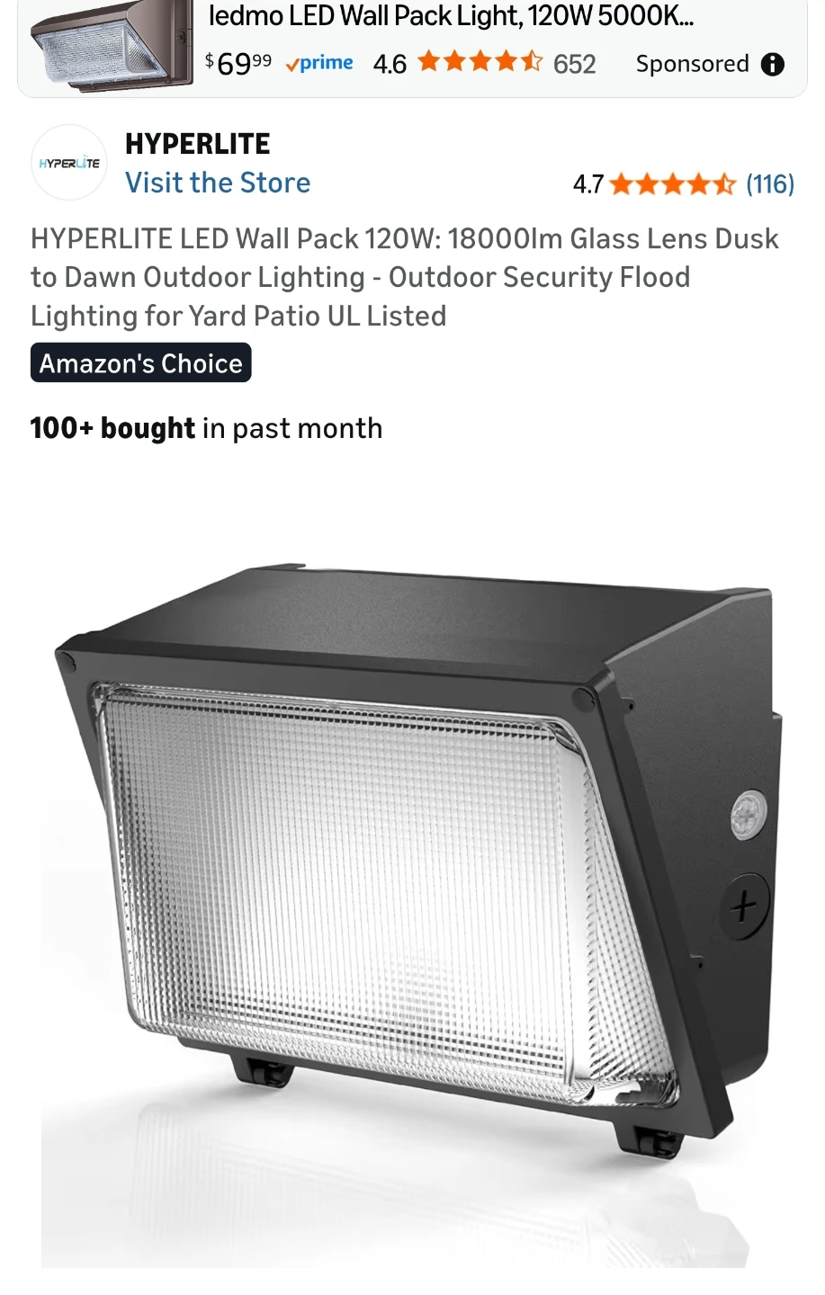 LED Wall Pack Light 120W