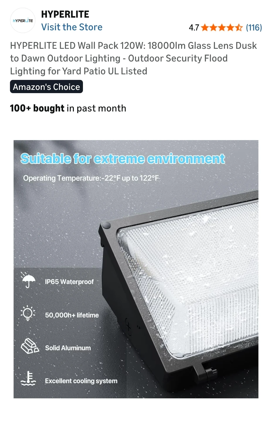 LED Wall Pack Light 120W - photo 2
