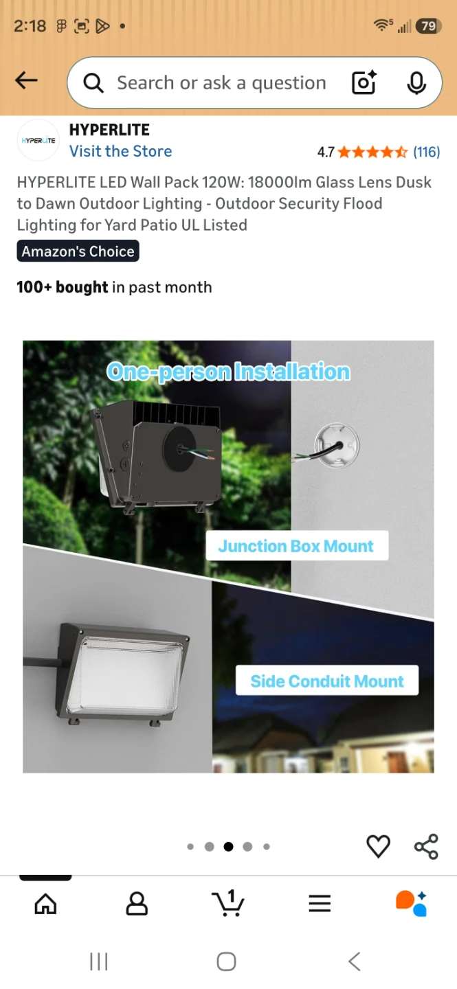 LED Wall Pack Light 120W - photo 3
