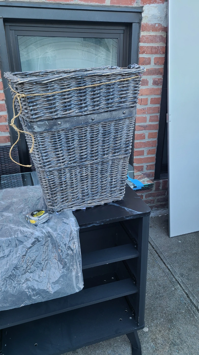 Wicker Storage Basket with Rope Handles