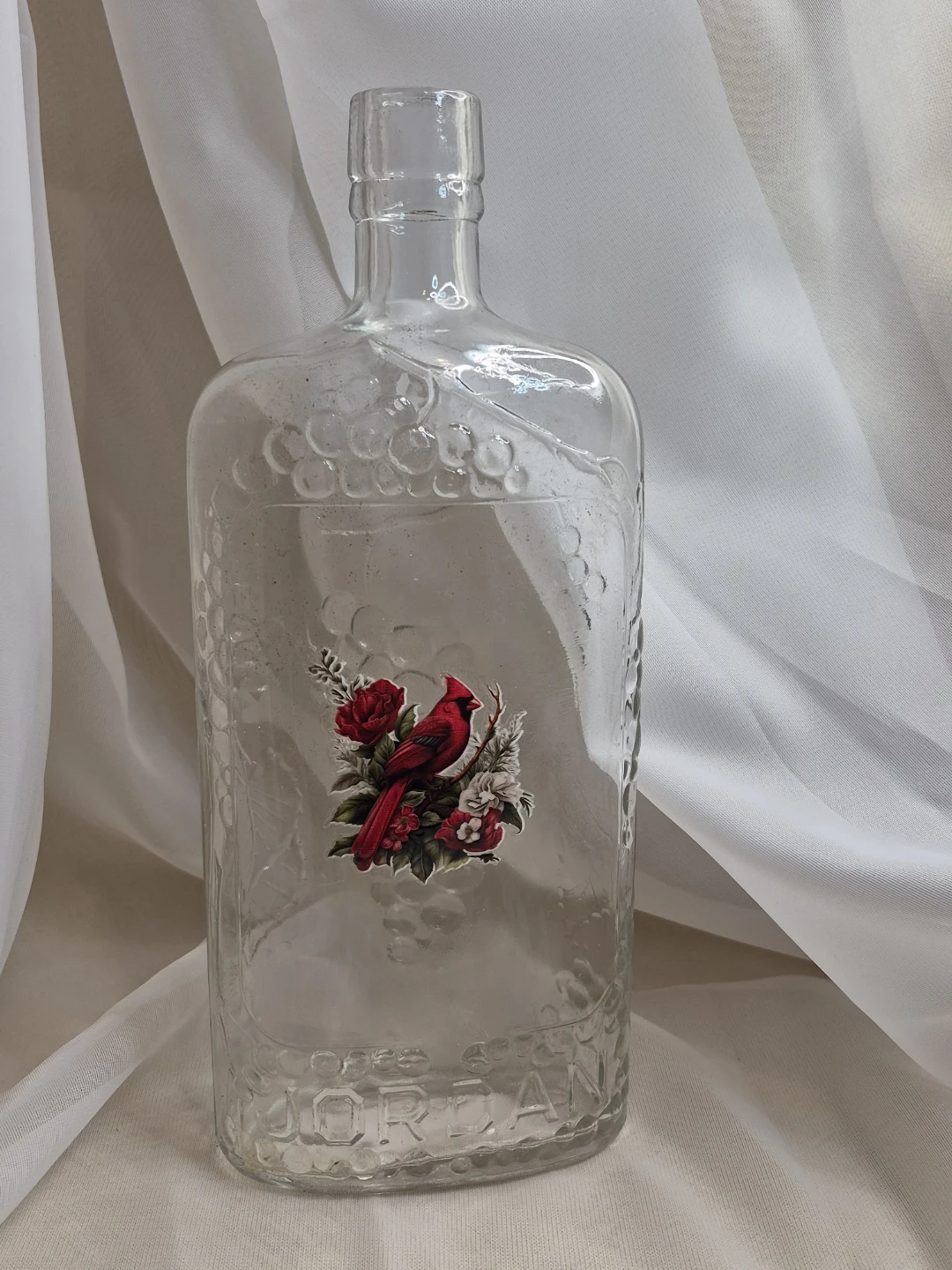 Vintage Jordan 10" Clear Glass Wine Bottle... - photo 2
